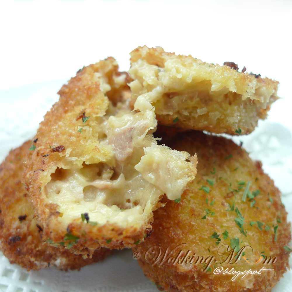 Let's get Wokking! Cheesy Tuna Croquette 金枪鱼可乐饼 Singapore Food Blog
