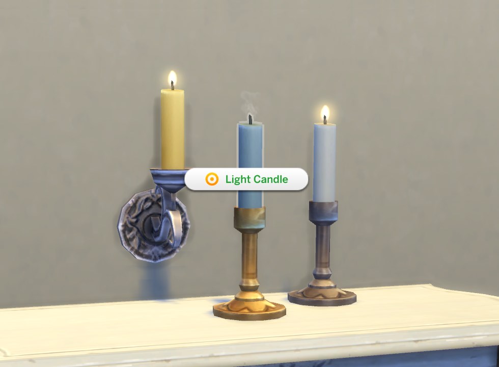 My Sims 4 Blog Single Candle + Candle Holders by Plasticbox