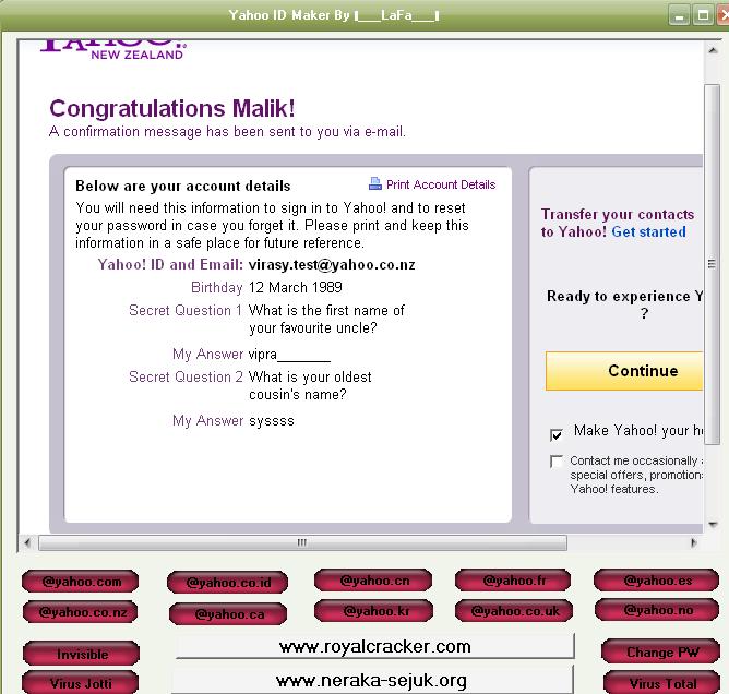 Yahoo Multi Id Maker Yahoo Hacking and Cracking Softwares