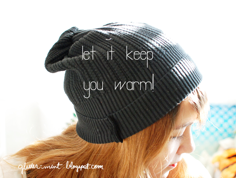 Glitter Mint DIY Sweater Beanie