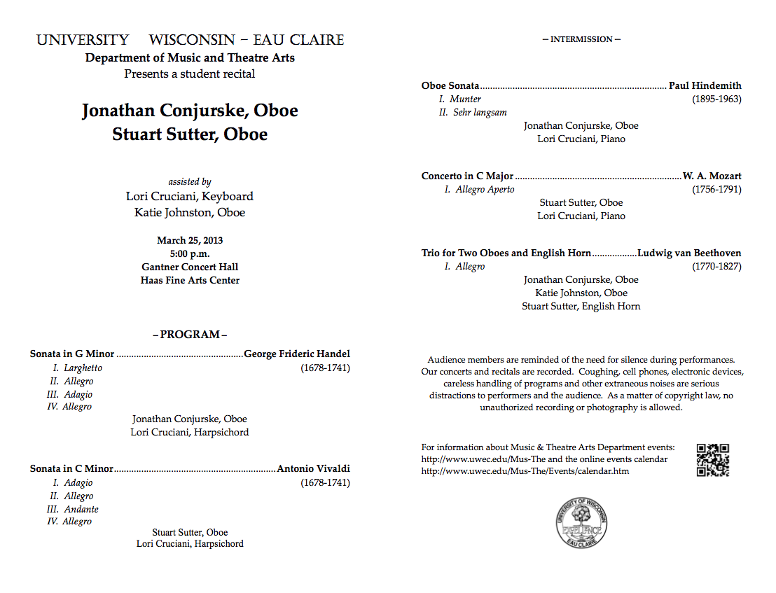 violin recital program template