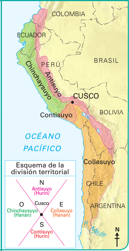 Contribución del quechua al idioma castellano Mapa+tahuantinsuyo