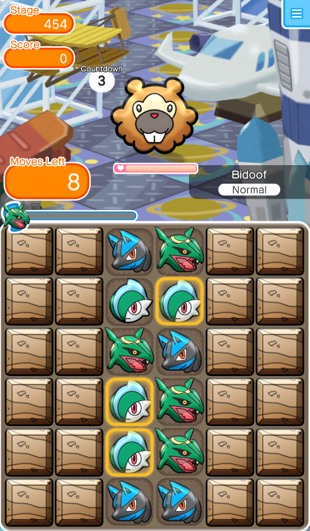 ゲーム攻略ブログ ポケとる ステージ451 455 ヨワマル アーケン ツチニン ビッパ サマヨール