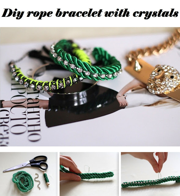 LiDaLi Diy rope bracelet with crystals