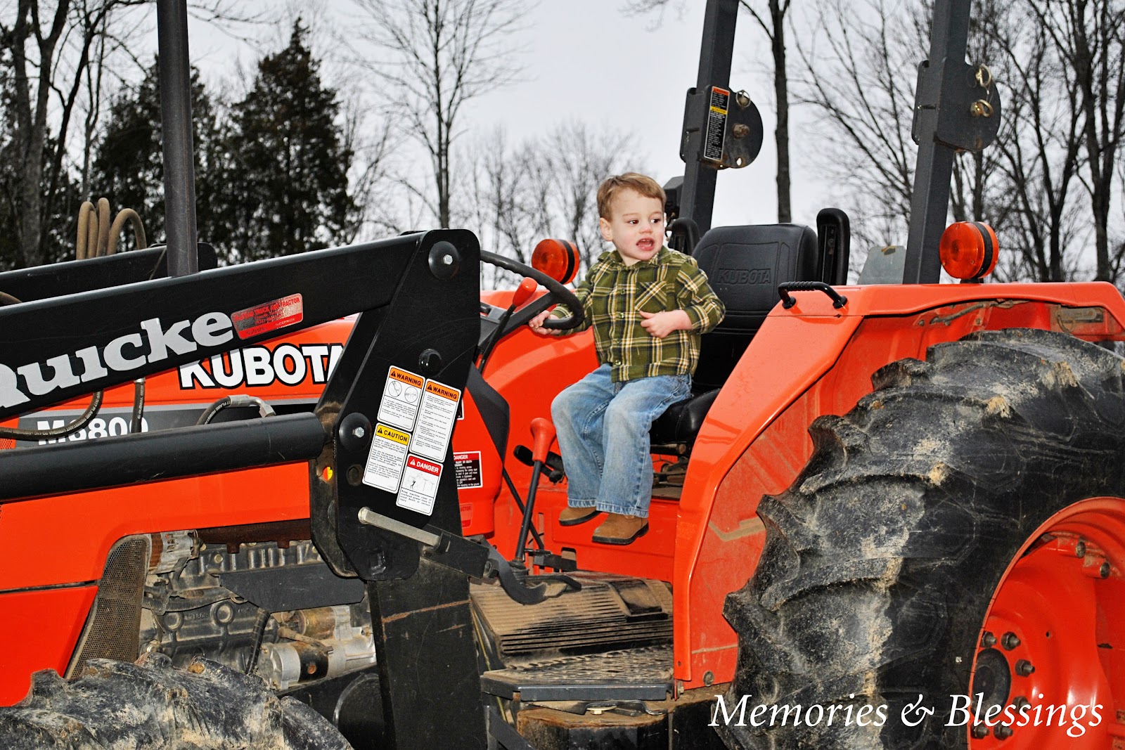 Memories & Blessings Photography A Little Boy and a Tractor