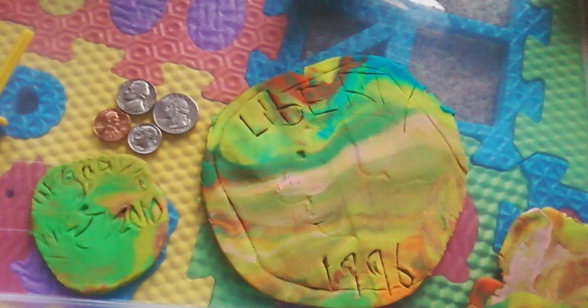 Learning about money using play dough