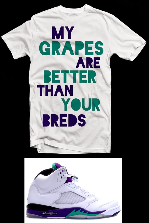 Custom Air jordans tshirts Grapes Tshirt to match Air Jordan