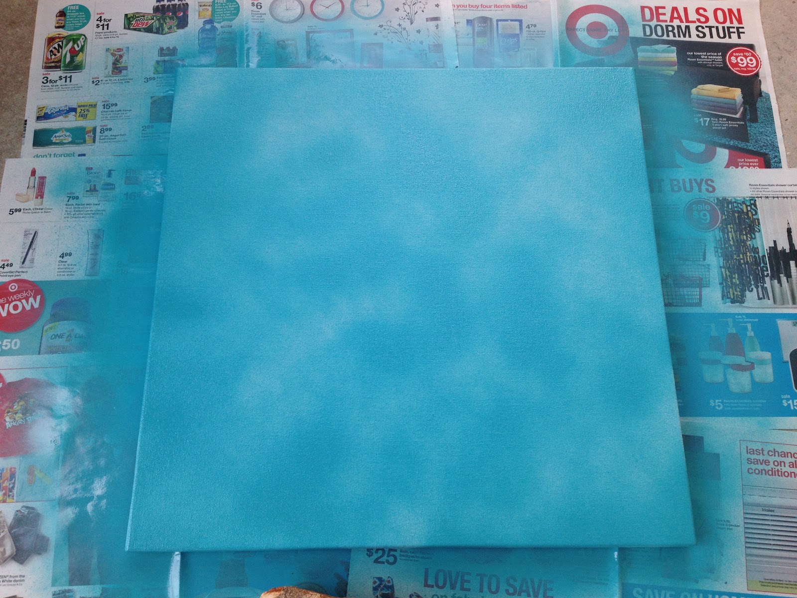 Miss Mel + Miss Heather DIY Spray Paint Canvas