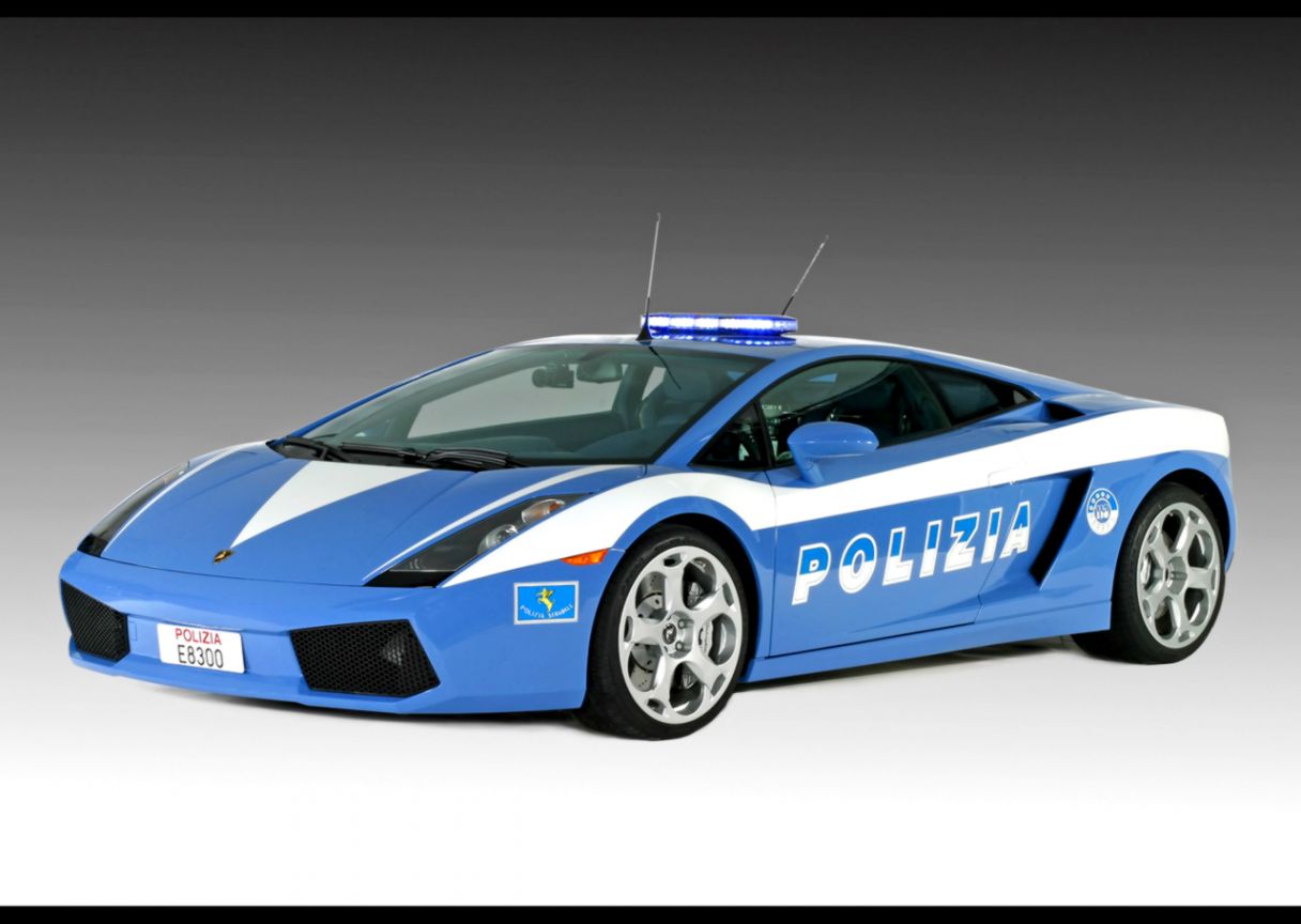 2004 Lamborghini Gallardo Italian State Police Car Front Angle
