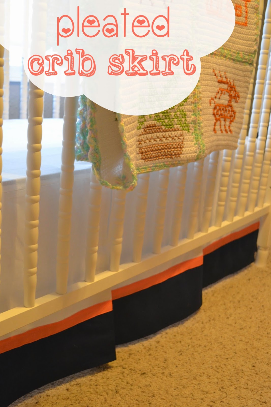 Our House in the Middle of Our Street Pleated Crib Skirt