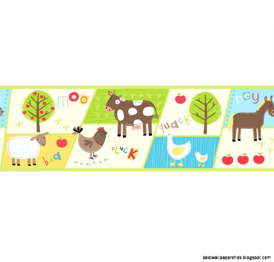 Fine Decor Hoopla Farm Animals Hoopla Wallpaper Border Multi Fine Decor Hoopla Farm Animals Hoopla Wallpaper Border Multi