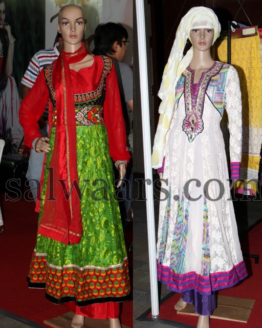 Churidars with Floral Brasso Work