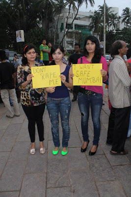 Bollywood stars protest against rape case in Mumbai