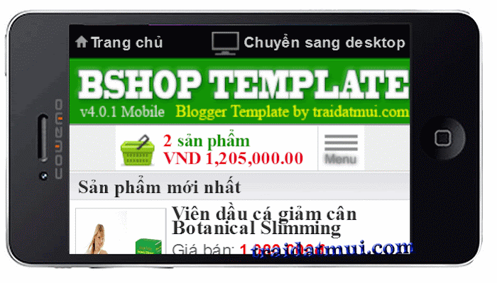 M-BShop v4.0.1 - Mẫu bán hàng online tích hợp cả giao diện web và giao diện di động cho Blogspot