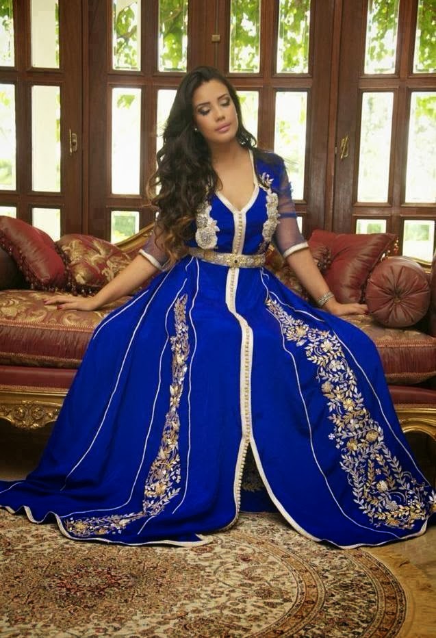 Leila Hadioui Takchita 2015 Robe Caftan Marocain Ceinture Caftan - Main Image