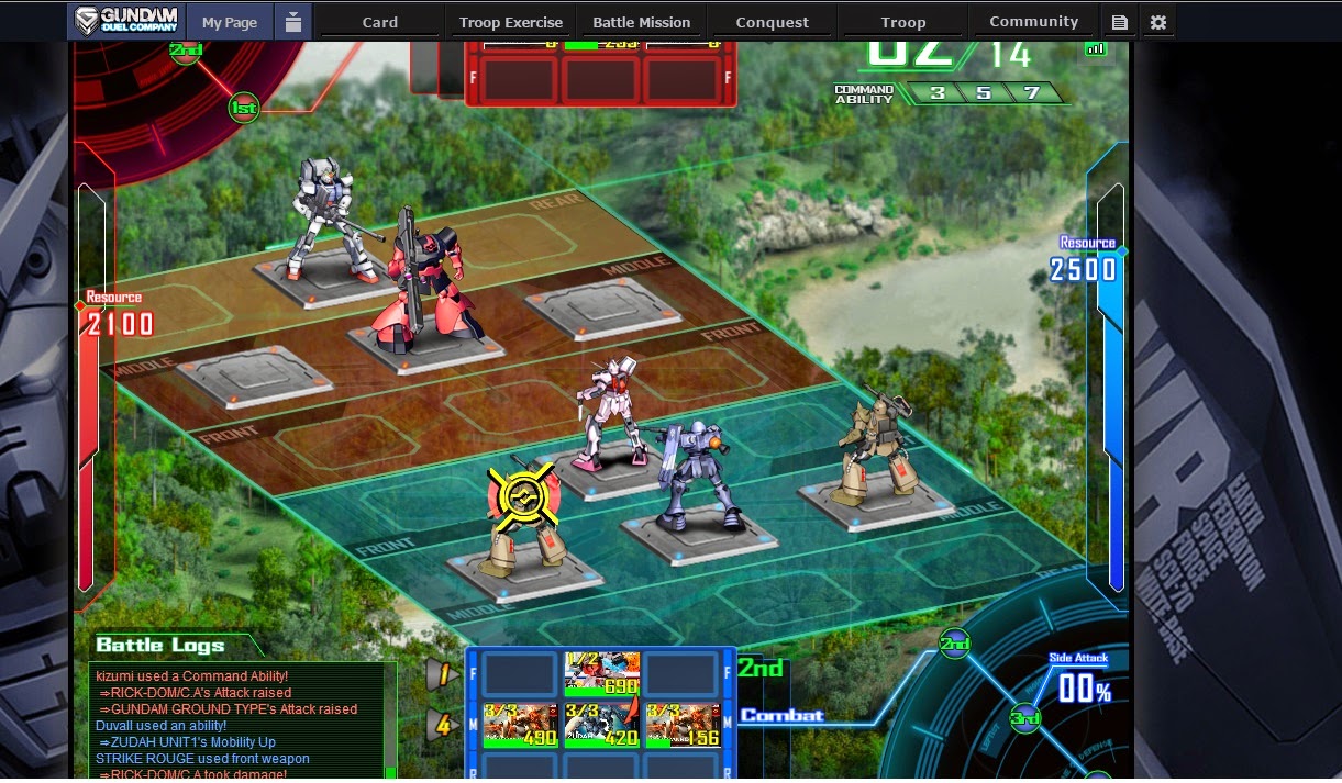 Gear Gundams GUNDAM DUEL COMPANY Online Browser Trading Cards Game.