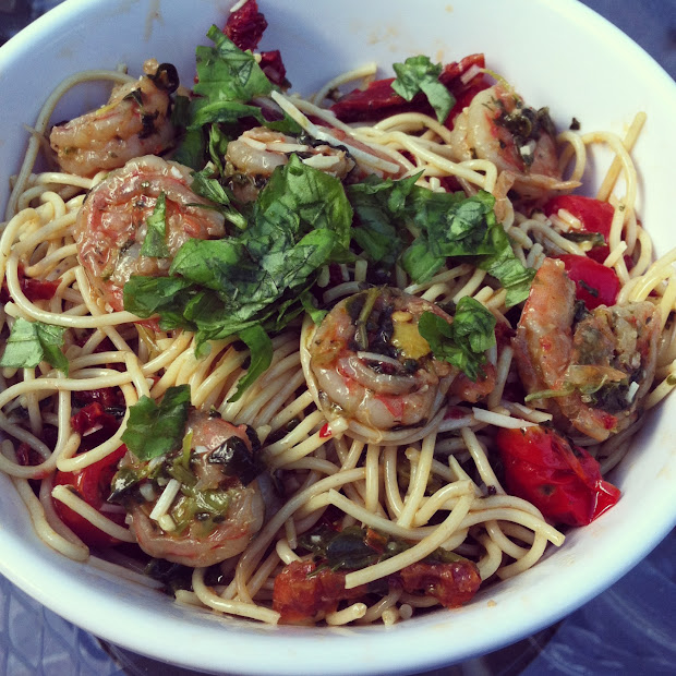 angel hair pasta with shrimp