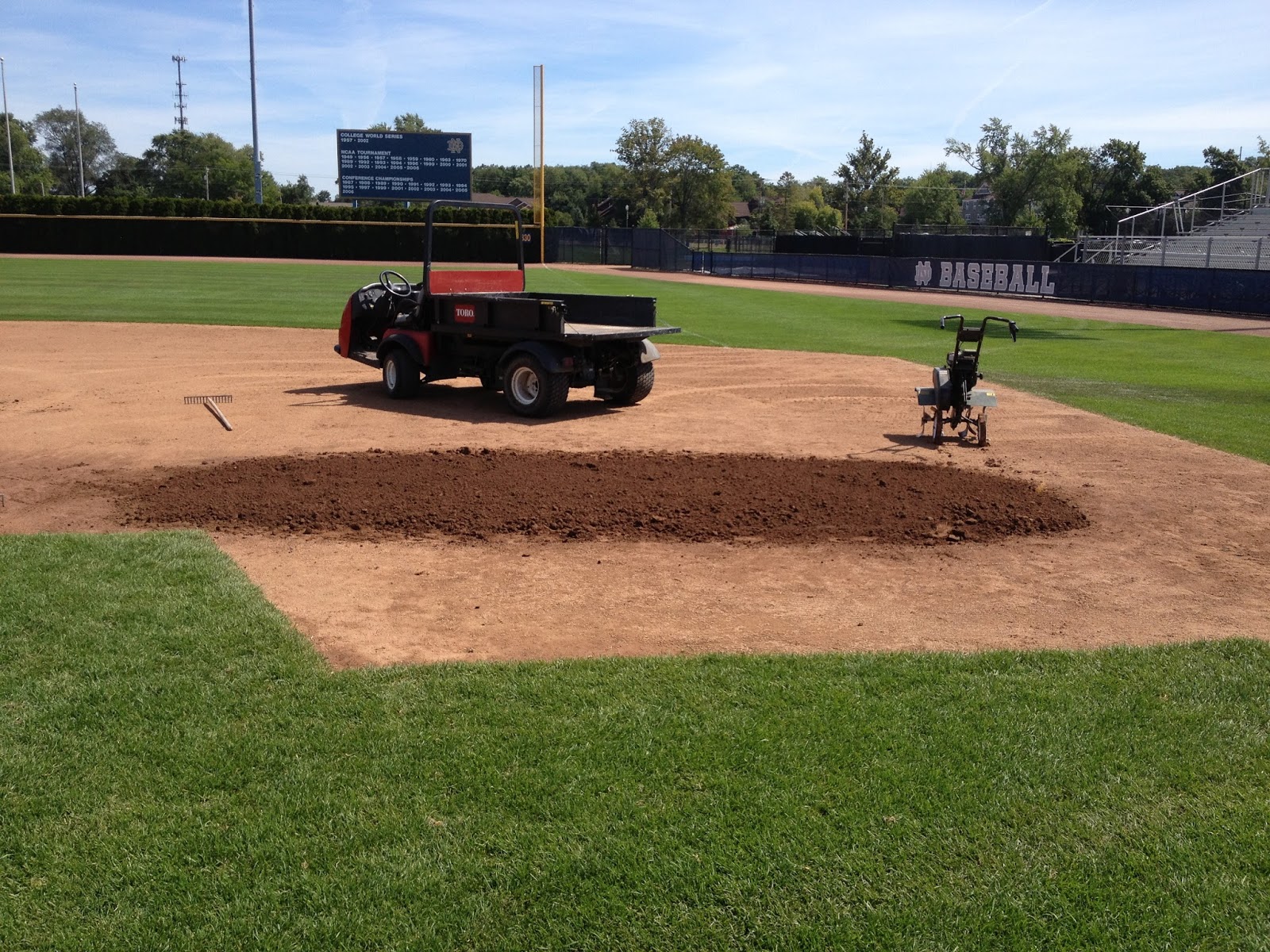 Smart Turf Adding Infield Mix to a Leadoff Area for Baseball