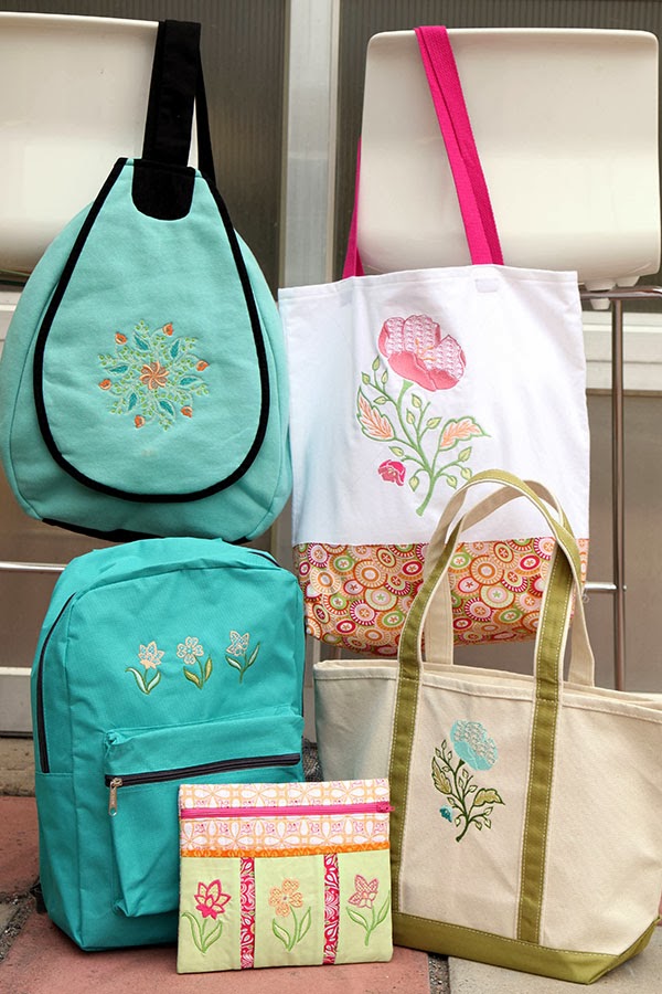 Amanda Murphy Design Elegant Machine Embroidered Bags some detail shots