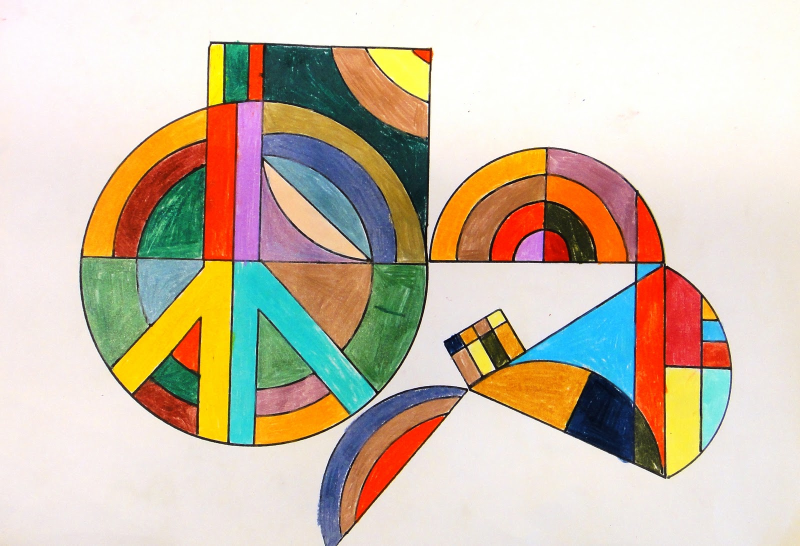For the Love of Art 6th Grade Frank Stella Protractor Series