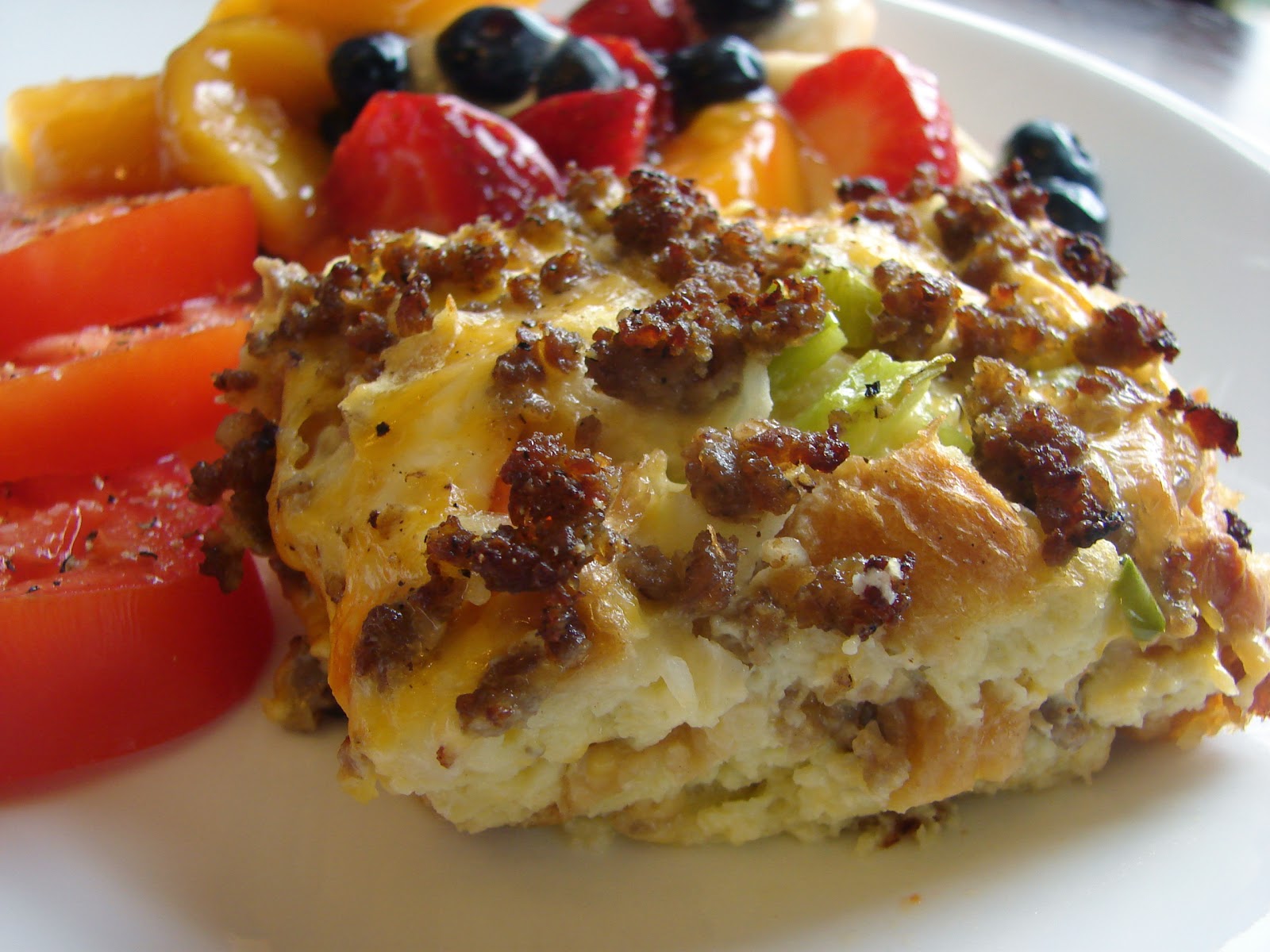 egg bake with bread slices