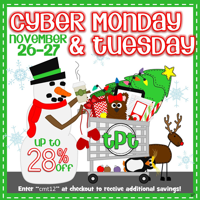 TPT Cyber Monday & Tuesday Sale! Mrs. Pauley's Kindergarten