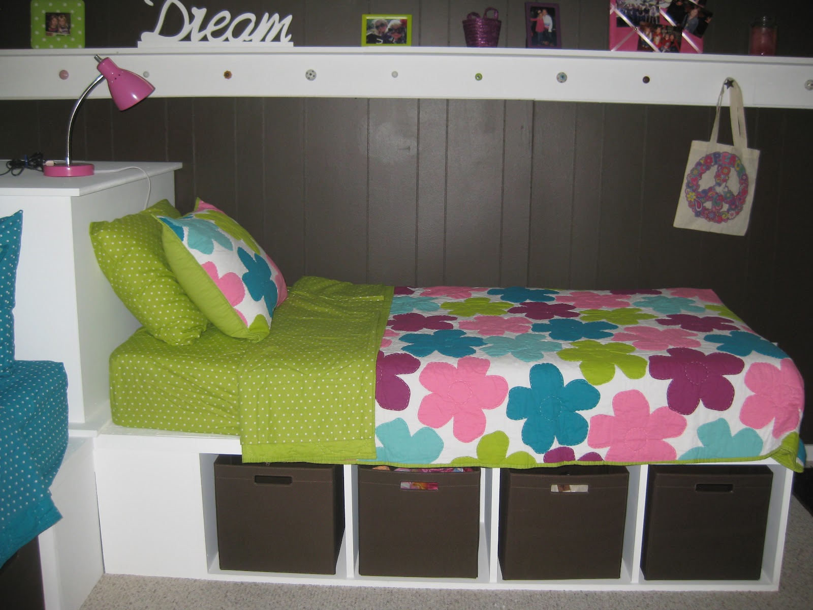 paperchic gal Ugly basement room...into a cute girls room )