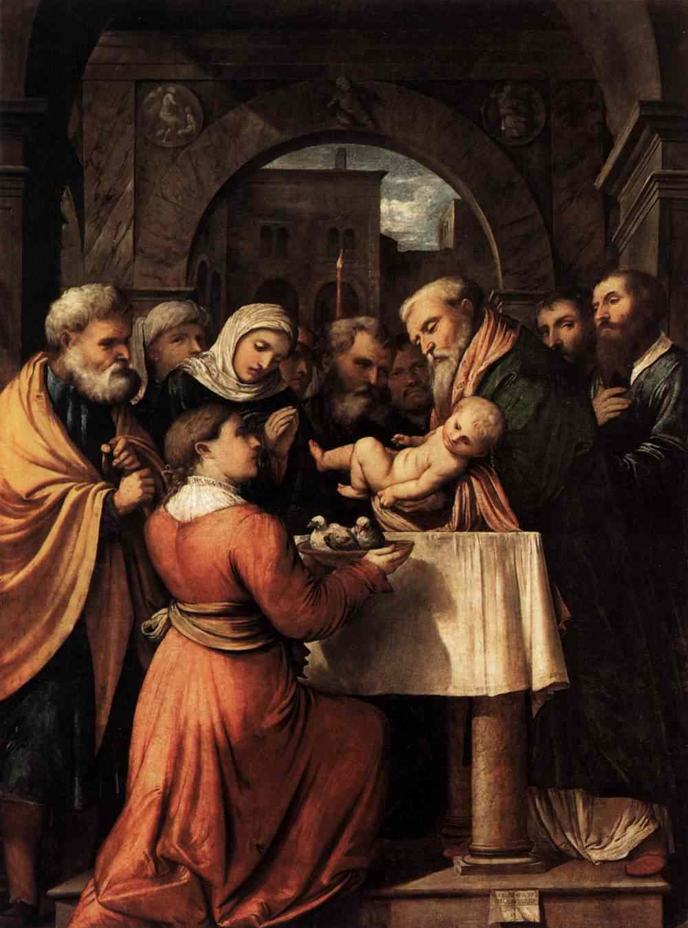 The finding of the child jesus in the temple image