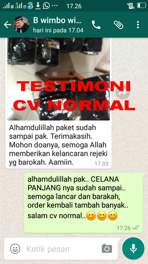 TESTIMONI PEMBELIAN CELANA PANJANG CV NORMAL