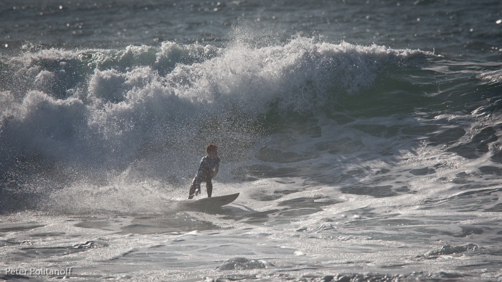 Peter Politanoff Surfing at Breakwall Redondo Beach 2012.01.06