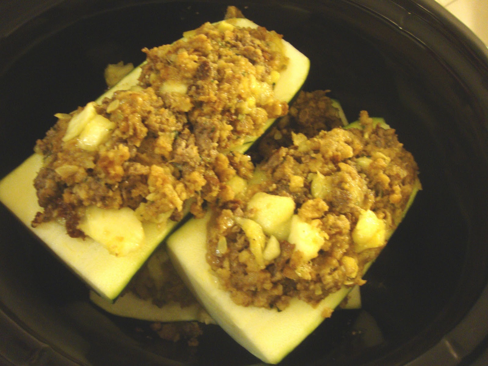 A Busy Mom's Slow Cooker Adventures Stuffed Zucchini