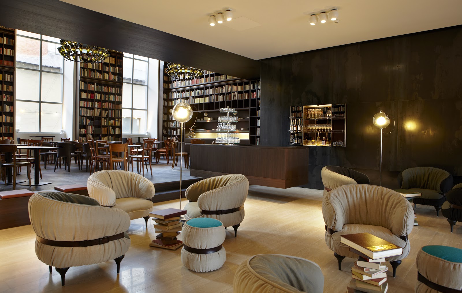Library Lounge B2 Boutique Hotel Zurich Book Patrol