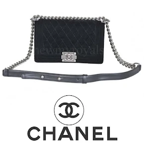 Princess Medeleine Style CHANEL small velvet boy chanel flap bag