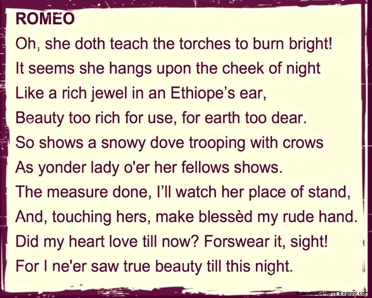 Romeo and Juliet Famous Quotes Love Romeo and Juliet Famous Quotes Love