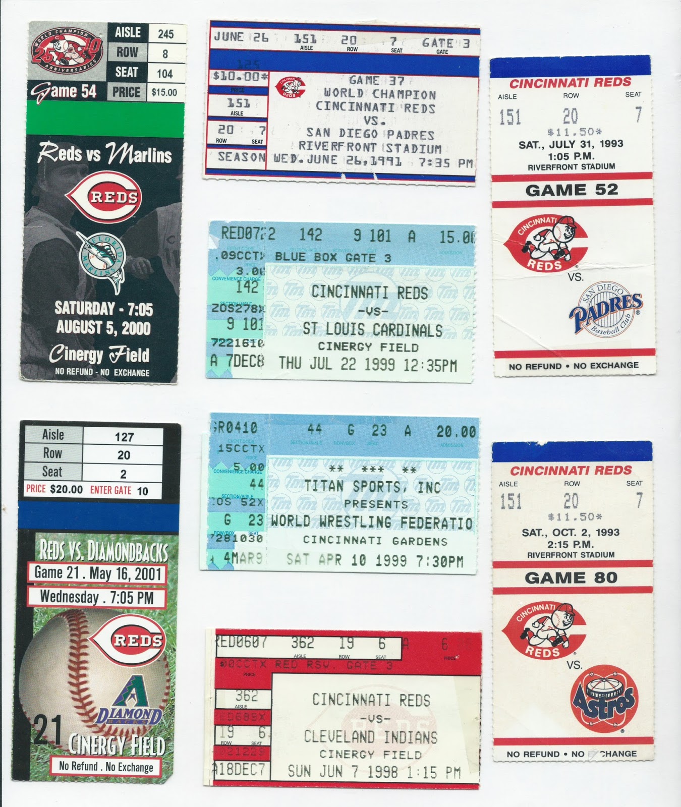 Cardboard Clubhouse A Bunch of Old Ticket Stubs