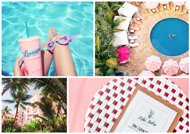 flamingo pink,rose,royal hawaiian hotel,flamand rose,inspiration,moldboard,the mood