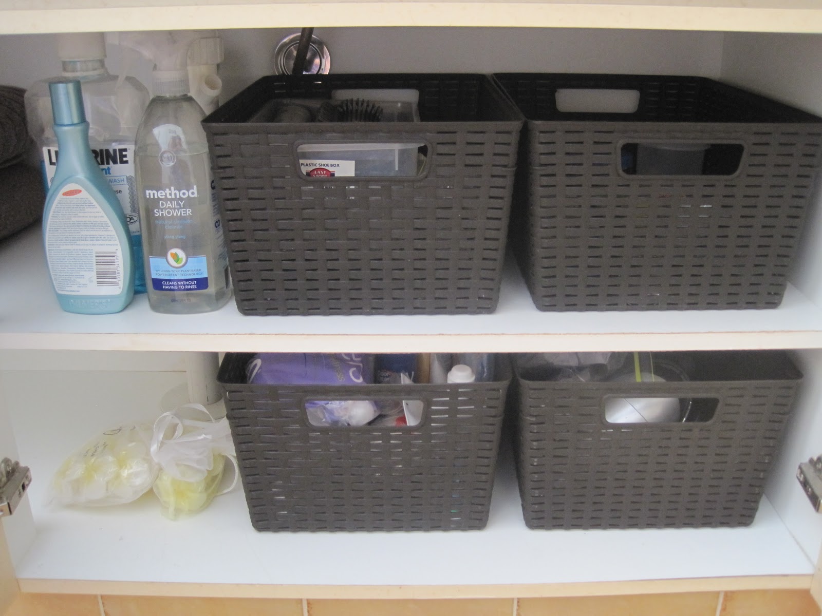 Living on a Latte Bathroom Cupboard Tidyup