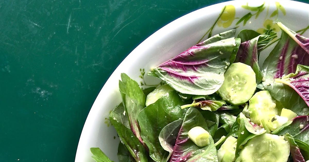 Passionately Raw! Purple Spinach Salad with Yuzu Wasabi Vinaigrette