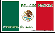 BANDERA DE MEXICO CON MENSAJE FELICES FIESTAS (flag of mexico )