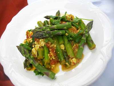 asparagus with paneer cheese