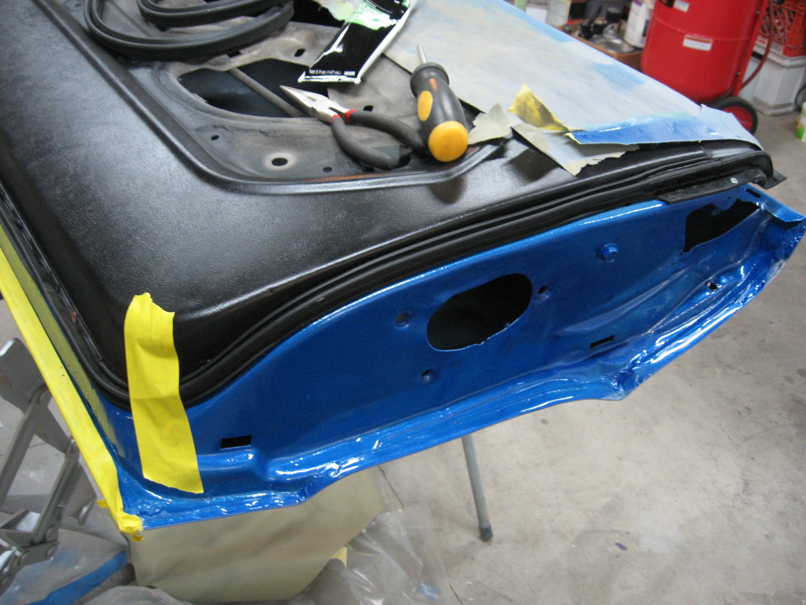 1967 Mustang Restoration Installing weatherstripping