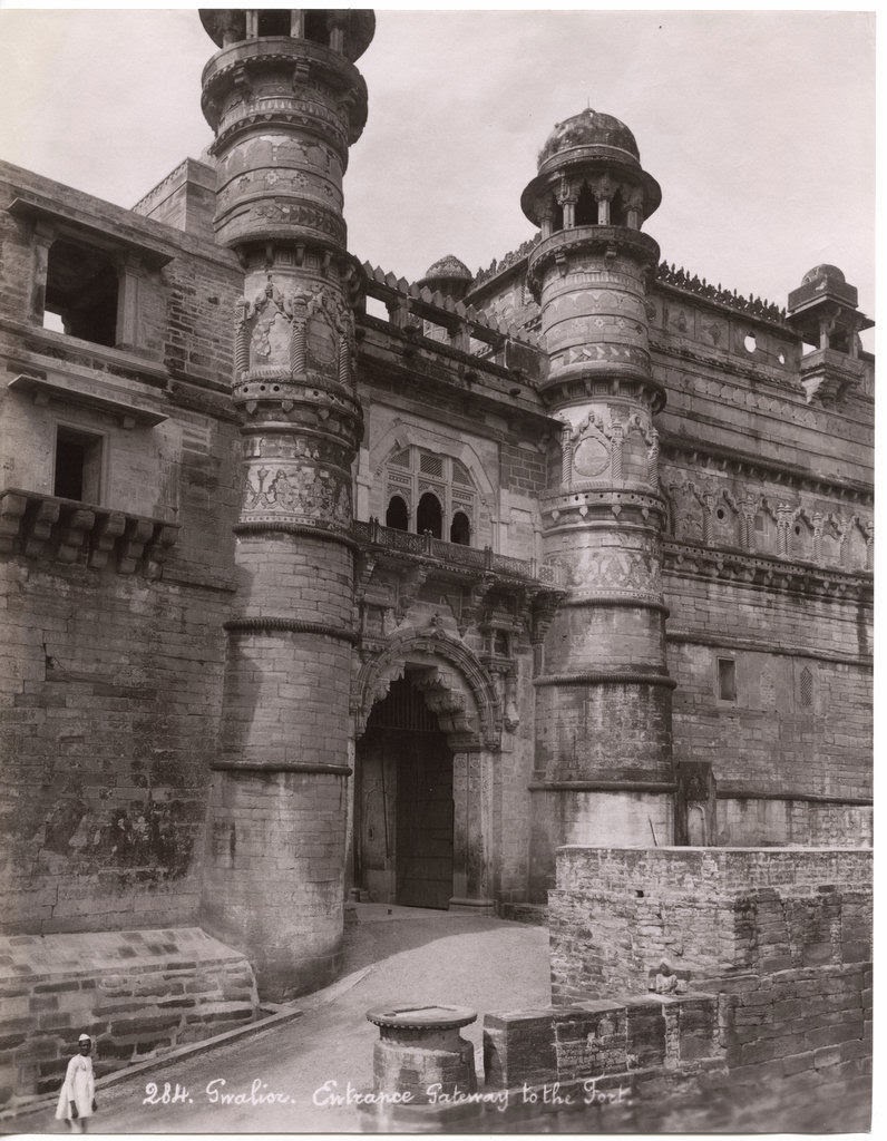 Entrance of the Gwalior Fort Madhya Pradesh c1880's Old Indian Photos