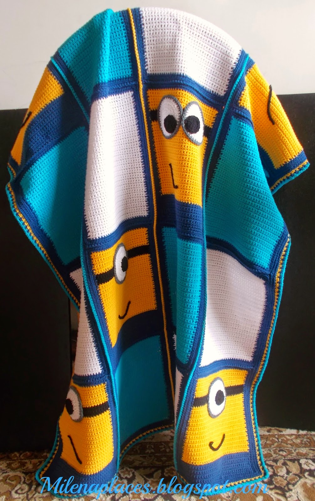 My places: Childs crochet Minions #Blanket #Afghan for #charity, updated