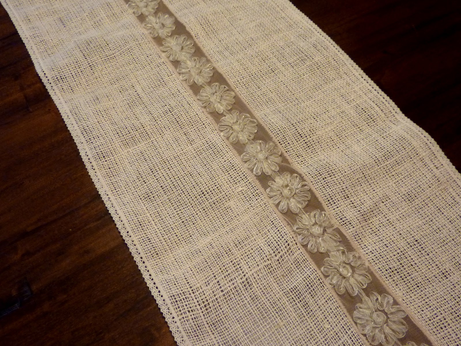 Sewing our Sanity Burlap Table Runner