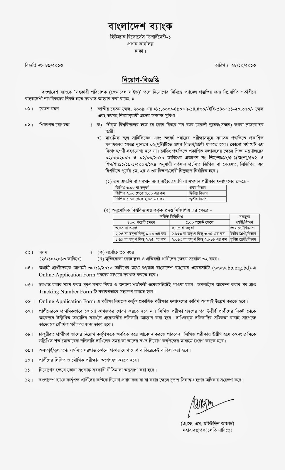 Bangladesh Bank Assistant Director Career Jobs City Today 2017