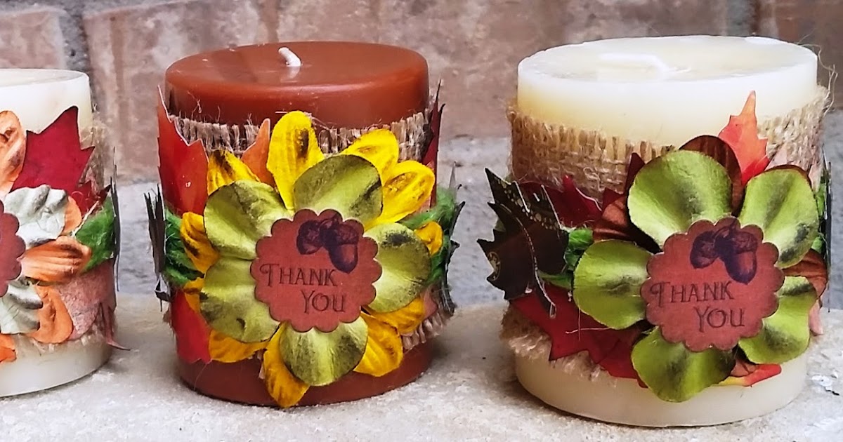 Erin Reed Makes Thankful Candles **Birds of a Feather & Tombow