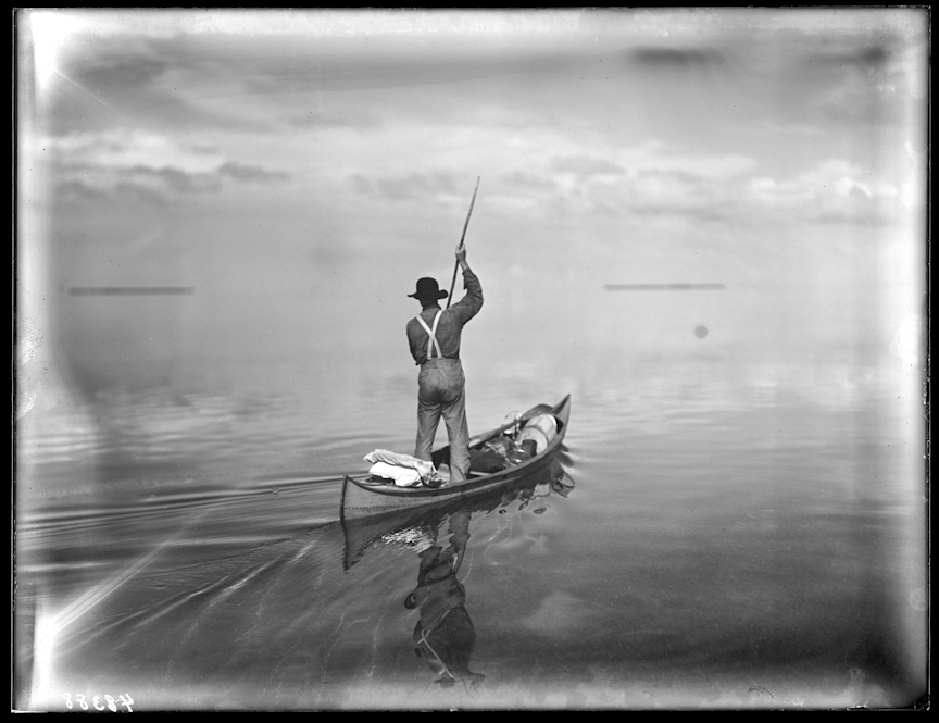 Paddle Making (and other canoe stuff) Vintage Canoe Poling Photo (Florida)