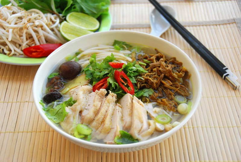 Vietnamese Bamboo Shoots and Chicken Noodle Soup