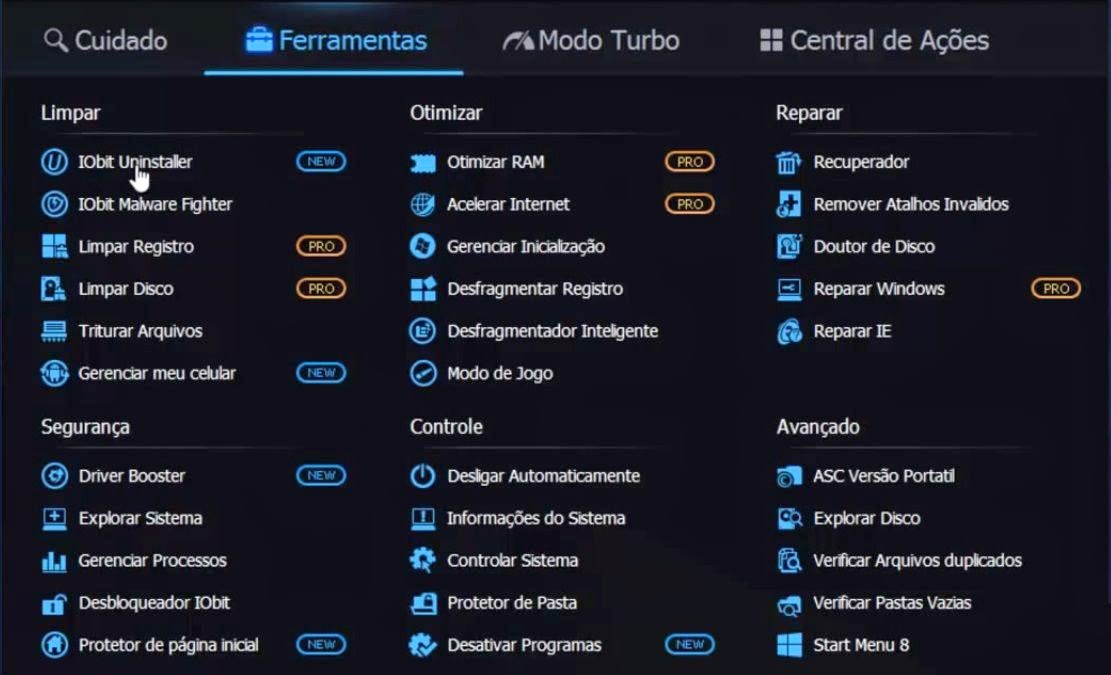 Advanced SystemCare - Ferramentas Advanced SystemCare - Ferramentas