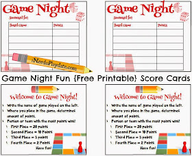 Game Night Fun plus Printable Scorecards! #HasbroGamingParty
